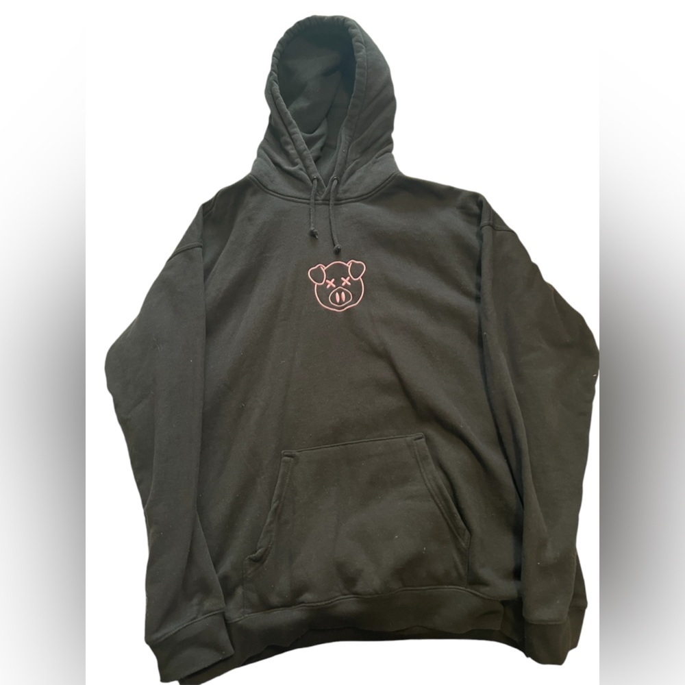 Shane Dawson X Jeffree Star Collab Pink Pig Logo Hoodie in Black size XL